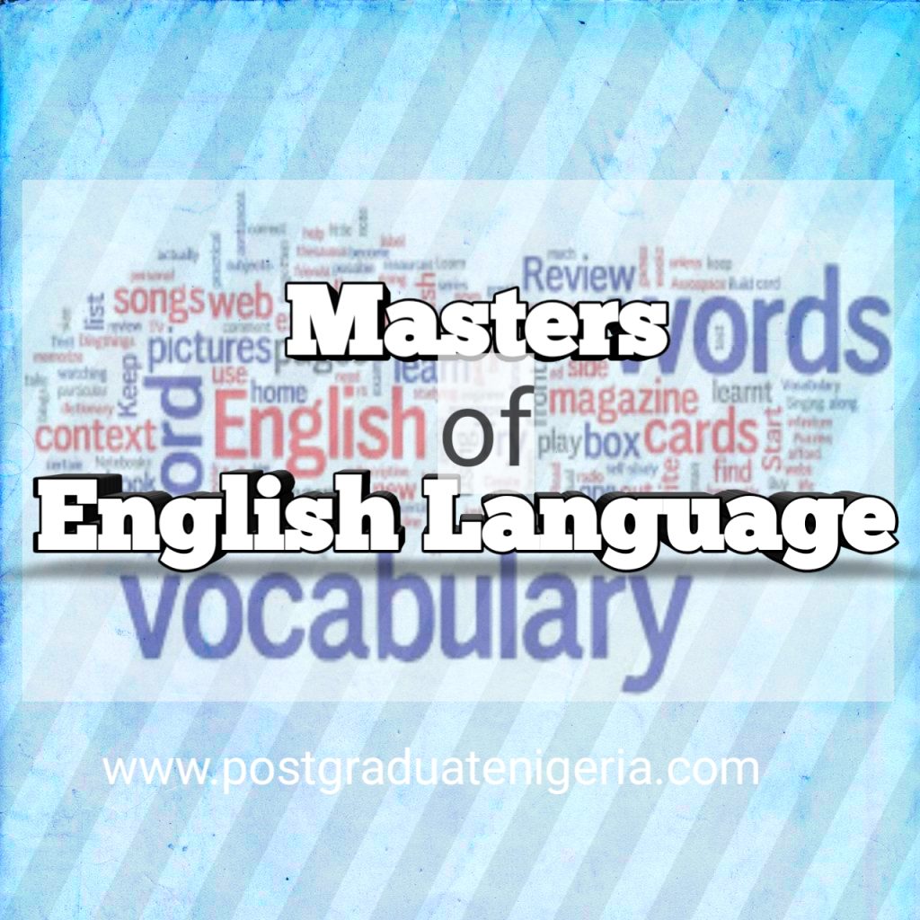 Masters in English language and literature ability