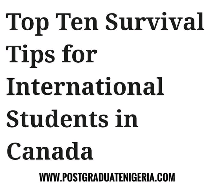Survival tips for international students in Canada