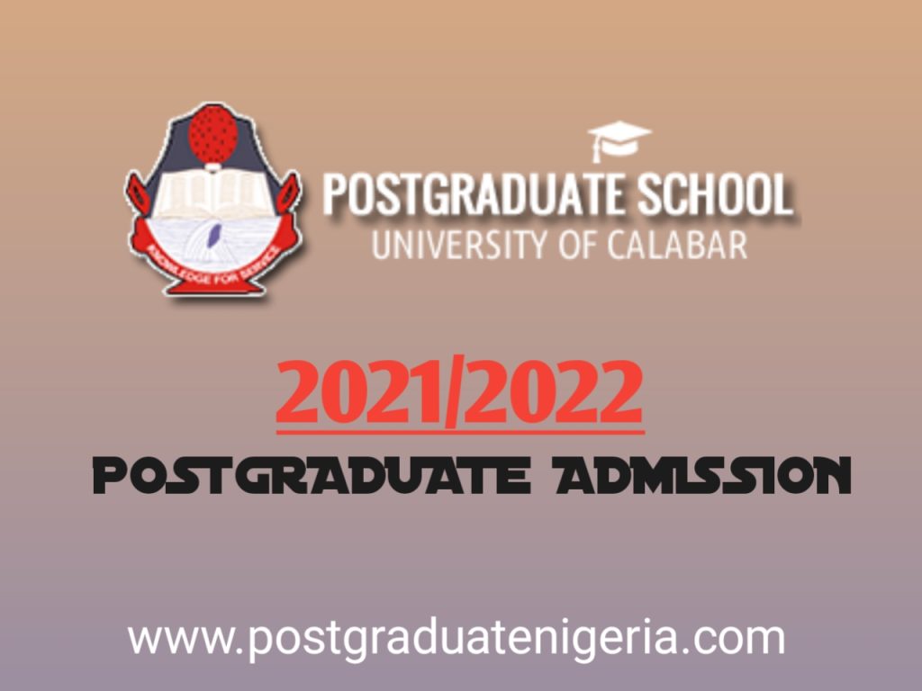 2021/2022 UNICAL university of Calabar Postgraduate Application