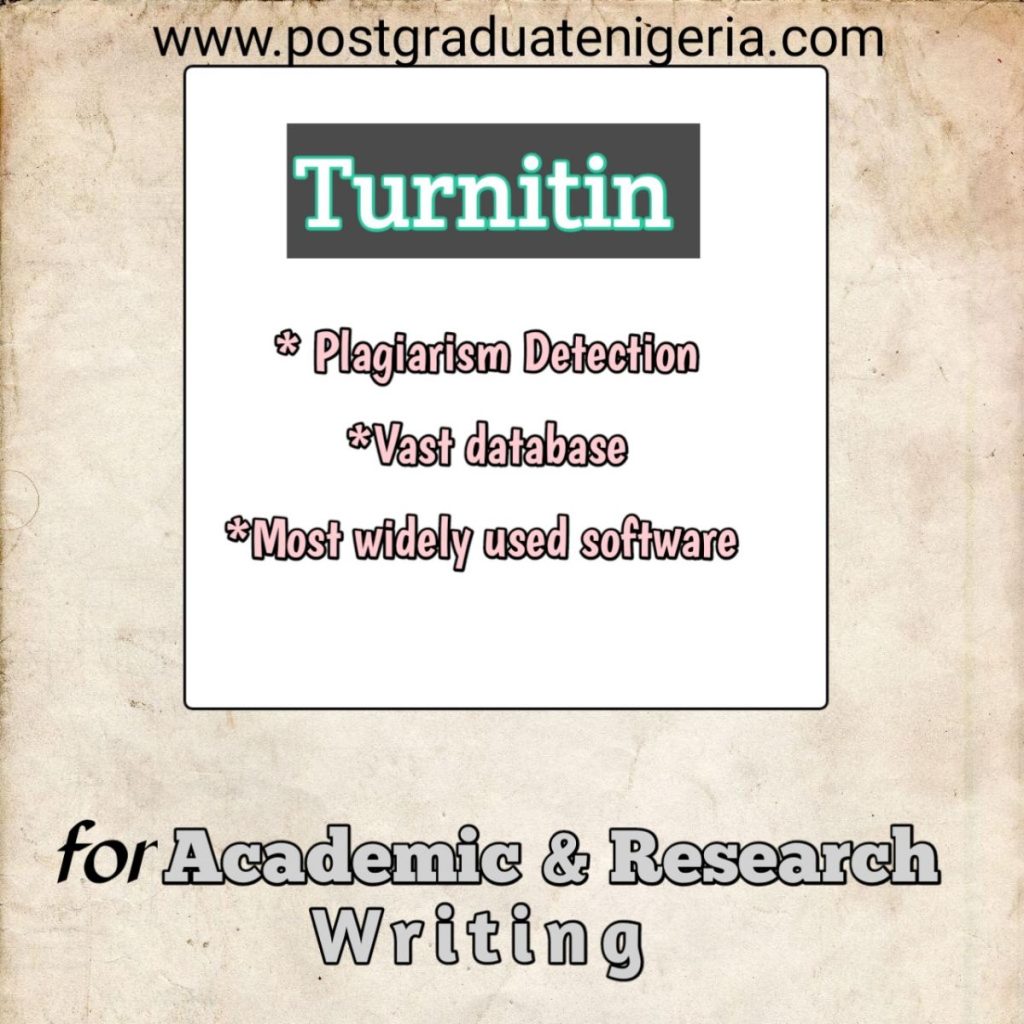 Turnitin for article, academic and research writing 