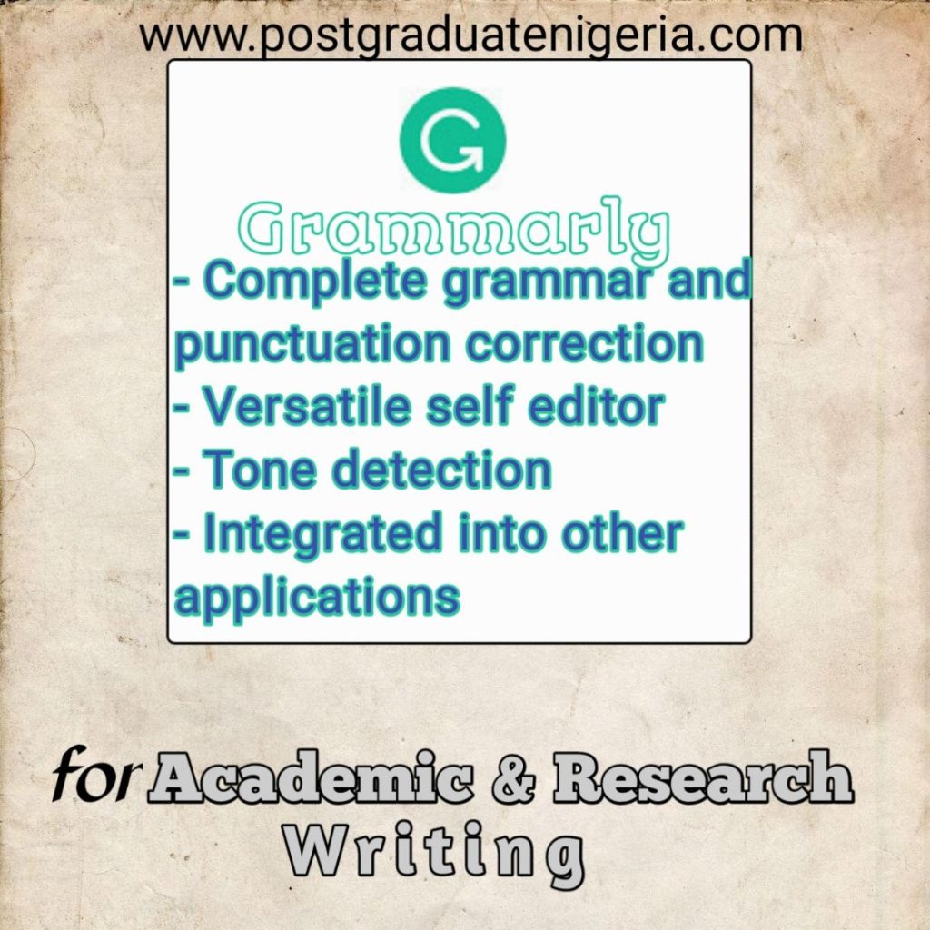 Grammarly for academic writing and research