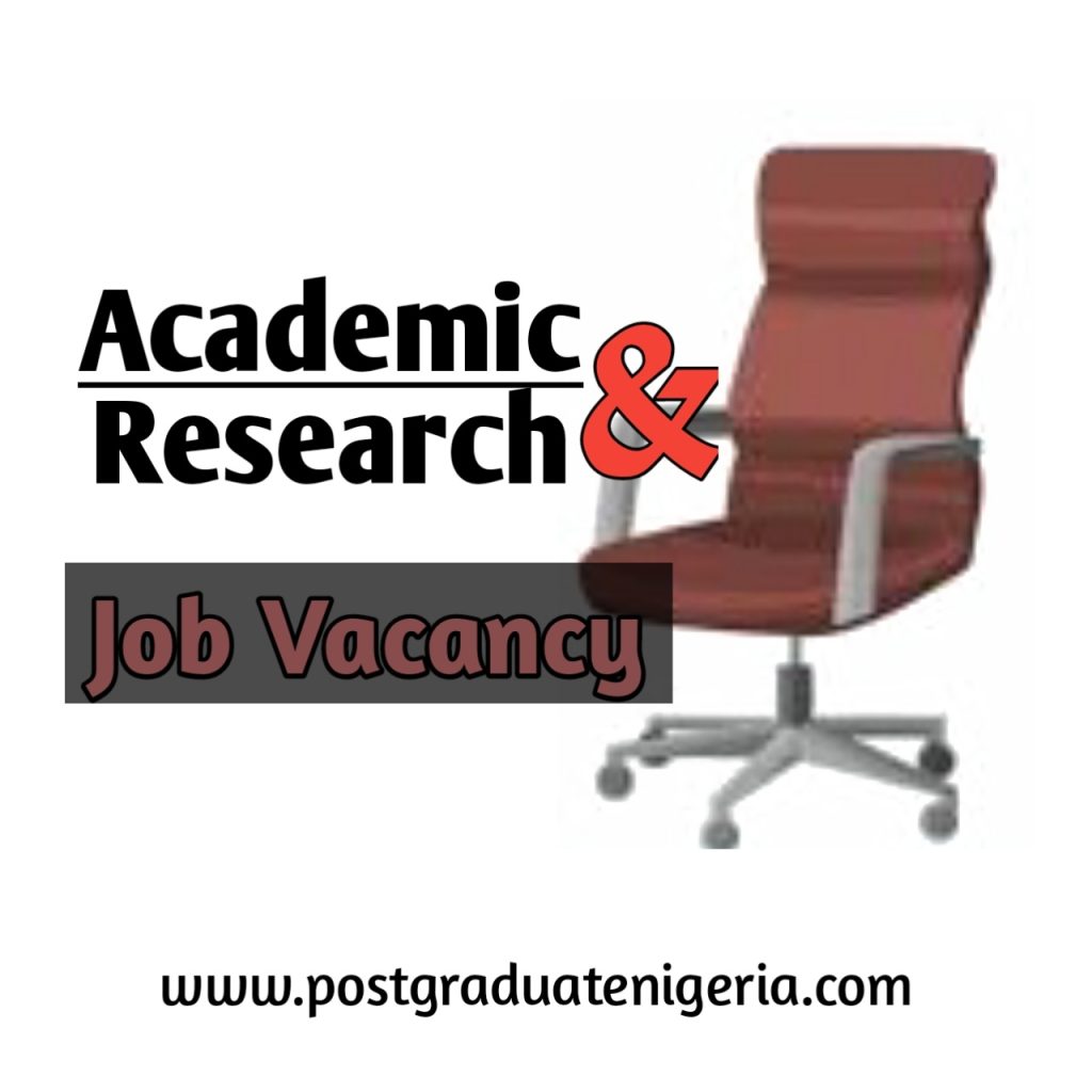 University lecturer job vacancy